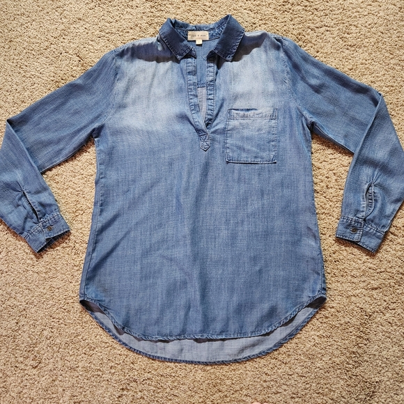 Cloth and Stone Etta tunic Size L Color Blue - Picture 2 of 14